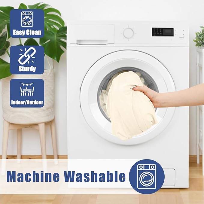 Round Spandex Tablecloth, Elastic Fitted Waterproof Tablecloths for 31"-35" Tables, Stretch Washable Picnic Table Cover for Camping, Dining, Indoor and Outdoor, Beige