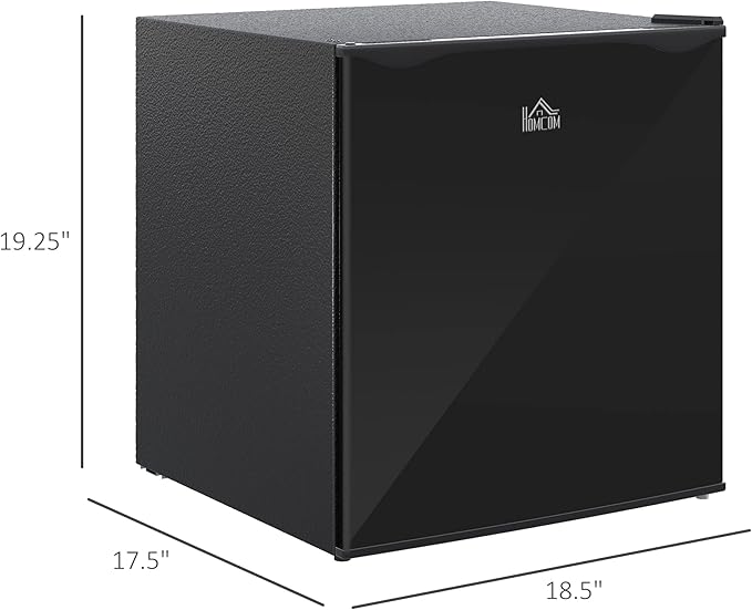 HOMCOM Mini Freezer Countertop, 1.1 Cu.Ft Compact Upright Freezer with Removable Shelves, Reversible Door for Home, Dorm, Apartment and Office, Black