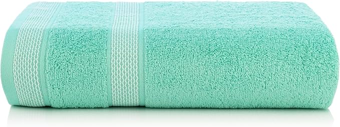 CASA COPENHAGEN Solitaire Mix 6 Pieces Towel Set- Grey Violet + Aqua Blue, 600 GSM 2Bath Towel 2Hand Towel 2Washcloth, Designed in Denmark Made of Soft Egyptian Cotton for Bathroom, Kitchen & Shower