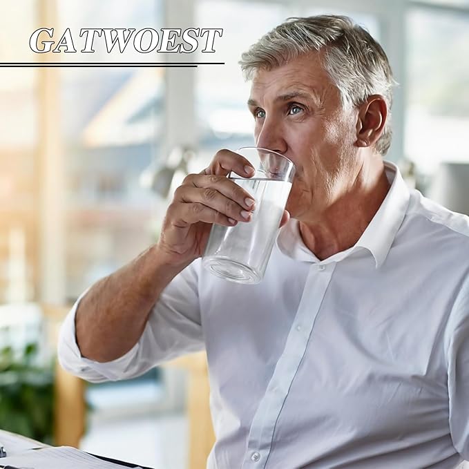 Everyday Drinking Glasses Set of 6, 20 oz Lightweight Thin Highball Glasses,Clear Lead-Free Tall Glass Cups For Water,Juice,Mojito,Mixed Drinks,Iced Coffee,Ice Tea,Kitchen Cocktails Glass