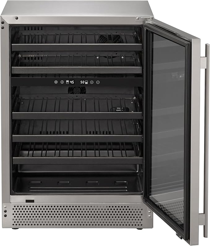 Marvel Northland Collection 24” Dual Zone Undercounter Wine Refrigerator, 5 Full-Extension Wine Racks, Stores up to 45 Bottles of Wine, Indoor/Outdoor Rated