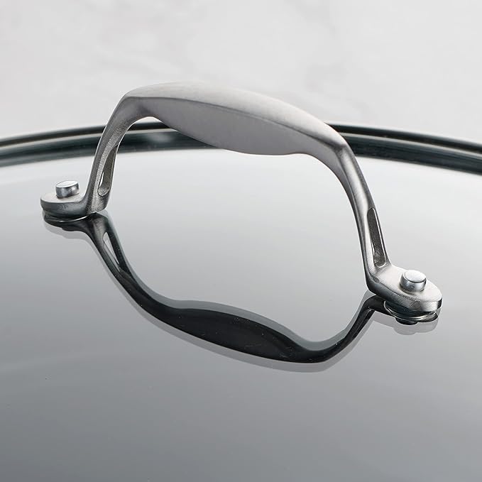 Tramontina OnyxPro Hard Anodized Non Stick 5.5-Quart Saute Pan with Glass Lid, Cooking Pan with Reinforced Nonstick Coating, Oven Safe