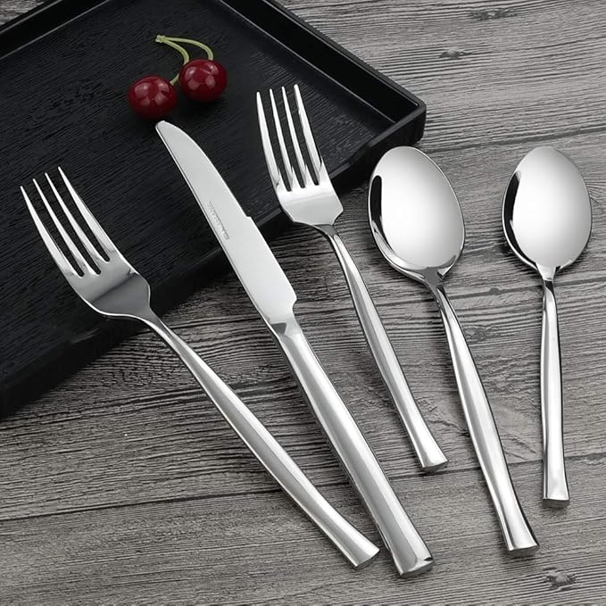 Idomy 40-Piece Stainless Steel Flatware Set, Service for 8