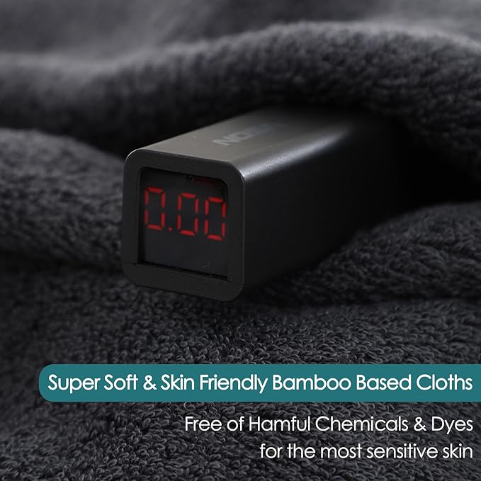 Reusable Makeup Remover Towels, 13x13 inch Large Bath Washcloths for Face and Body, Super Soft and Gentle Face Towels on Sensitive Skin, Easy to Clean Fast Dry Dark Grey Facial Cleansing Cloths