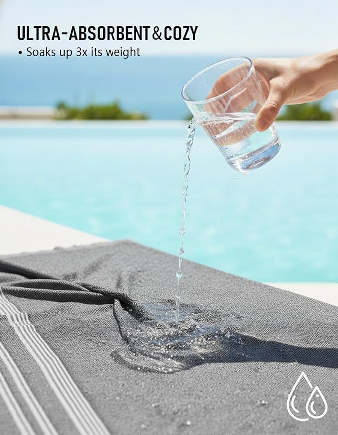 Oversized Turkish Beach Towel Blanket Cotton Giant XL Sandproof Towels Huge Linen XXL Extra Large Big Throw Quilt Blankets for Adults Cloud Travel Camping Glamping Accessories Essentials