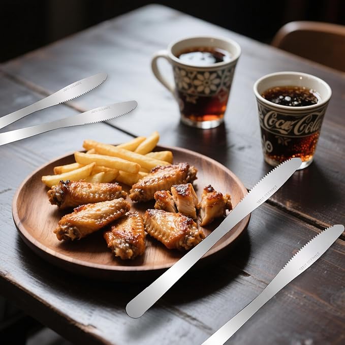 160 Pcs Stainless Steel Dinner Knives 8.3 Inches Butter Knife, long-lasting Silverware Spreader Knives for Steak, Table, Kitchen, Home, and Restaurant (Silver)