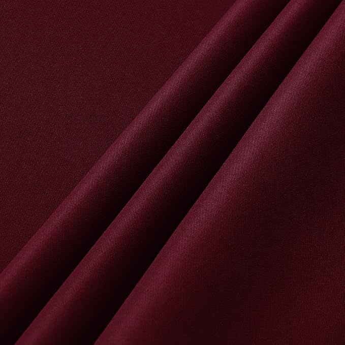 sancua 2 Pack Burgundy Tablecloth 54 x 54 Inch, Stain and Wrinkle Resistant Square Table Cloth - Washable Polyester Table Cover for Dining Tables, Buffet Parties and Camping