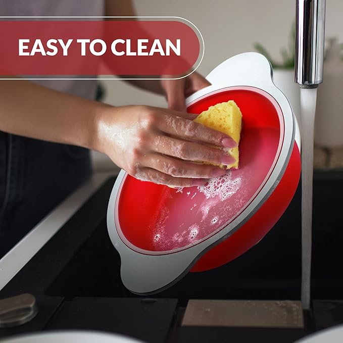 Boxiki Kitchen 9 Inch Non-Stick Silicone Round Cake Pan with Steel Frame Handles - Perfect for Baking Delicious Round Cakes