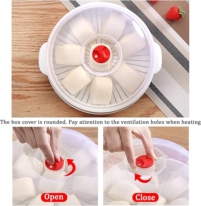 Microwave Vegetable Steamer, Microwave Steamer for Vegetables, Microwave Heating Bowl, Micro Cookware for Cooking (3 - Layer)