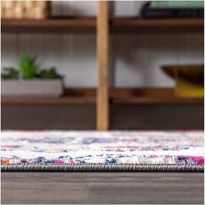 JONATHAN Y Boho Vintage Multi Runner Rug, 2x8, Bohemian Flair Medallion, Chic, Floral, High Traffic for Living Room, Bedroom, Kitchen, Pet Friendly, Non-Shedding (BMF105A-28)