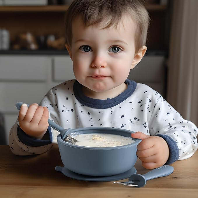 6 Pieces Toddler Utensils, Kids Safe Spoons and Forks, Children Silverware Set with Silicone Handle, 18/8 Stainless Steel, Food-grade Silicone，BPA Free - Dishwasher Safe