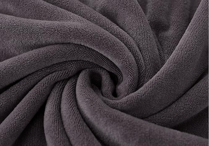 MYLSMPLE Microfiber Luxury Grey Bath Towel Extra Large Bath Sheet Beach Towel (36 Inch X 72 Inch, Grey)
