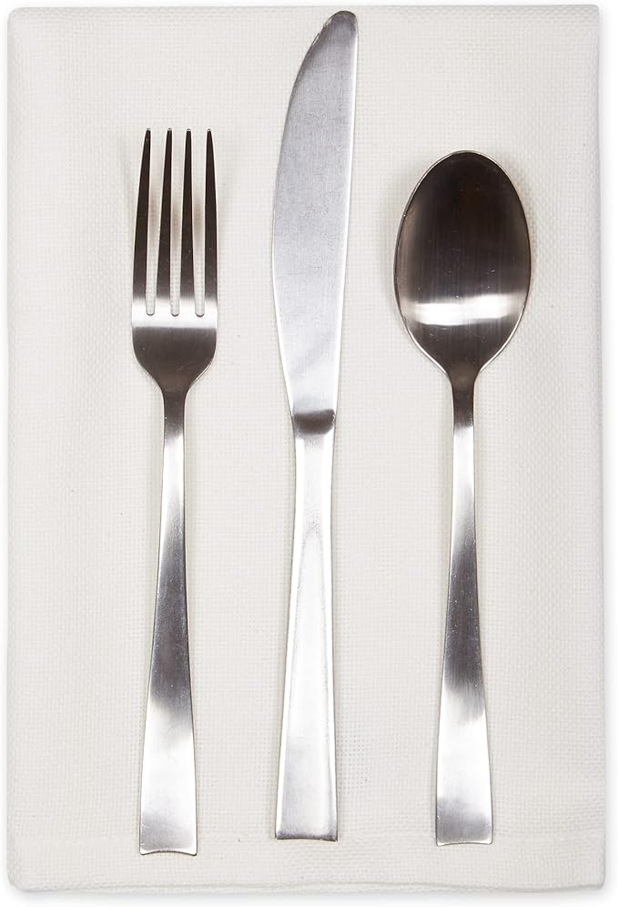 DII Variegated Tabletop Collection, Napkin Set, 20x20, Off-White, 6 Piece