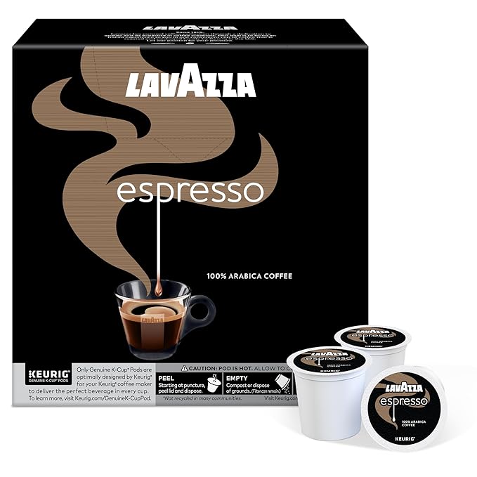 Lavazza Espresso Keurig K-Cup® Pods, Medium Roast, 100% Arabica (32 Pods)