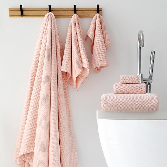 40x80 Inches Bath Sheets Towels for Adults Oversized Bath Towels Extra Large Luxury Super Soft Absorbent Quick Dry Microfiber (Pink,1PCS)