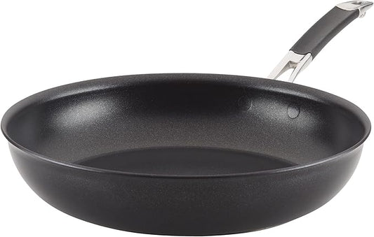 Anolon 87538 Smart Stack Hard Anodized Nonstick Frying Pan / Fry Pan / Hard Anodized Skillet - 12 Inch, Black