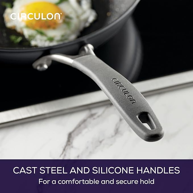 Circulon A1 Series with ScratchDefense Technology Nonstick Induction Frying Pan/Skillet, 12 Inch, Graphite