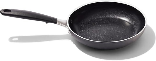 OXO 8” Non-Stick Every Day Frying Pan, BPA-Free Comfort Grip Silicone Handle, Dishwasher & Oven Safe, PFAS-Free Ceramic Skillet, Black