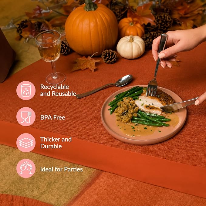 Prestee 300 Piece Heavy Duty Plastic Silverware Set - 100 of Each Silver Plasticware Forks, Spoons, Knives - Flatware Cutlery for Weddings - Durable Disposable Plastic Utensils for Catering, Buffets