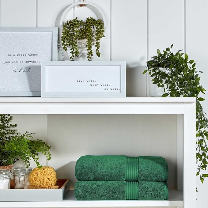 Christy Supreme Hygro Family Towel Set | Spruce Green | 100% Luxury Supima Cotton | Ultra Soft | Super Absorbent | 650GSM | 2 Bath Sheets 2 Bath Towels 2 Hand Towels