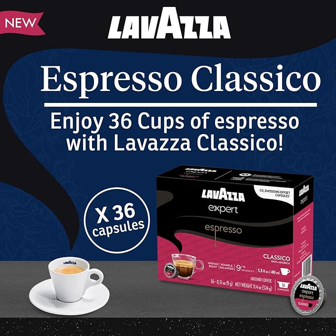 Lavazza Expert Coffee Pods Variety Pack – 72 Count (36 Each) – Includes Aroma Più Espresso & Gusto Intenso Double Shot Capsules – Keto-Friendly, Bold Italian Flavor – Compatible with All Lavazza LB Machines