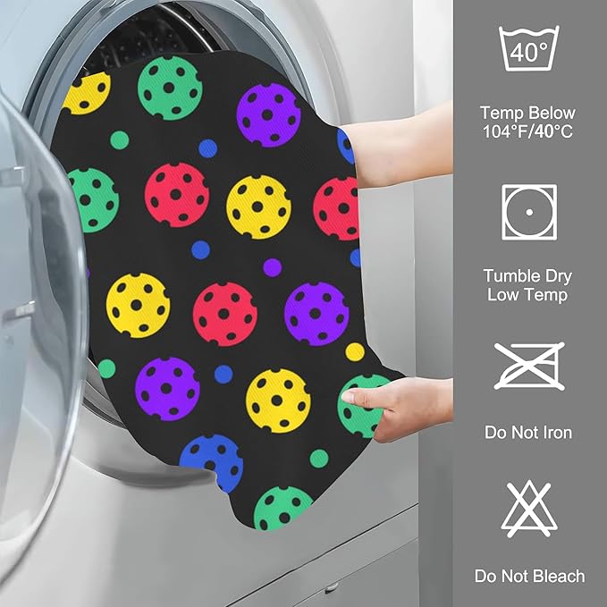 Pickleball Balls Hand Towel for Bathroom Set of 2 Hand Bath Towels Soft Absorbent Decorative Towels for Bathroom Kitchen Yoga Home Decor 14 x 28 in