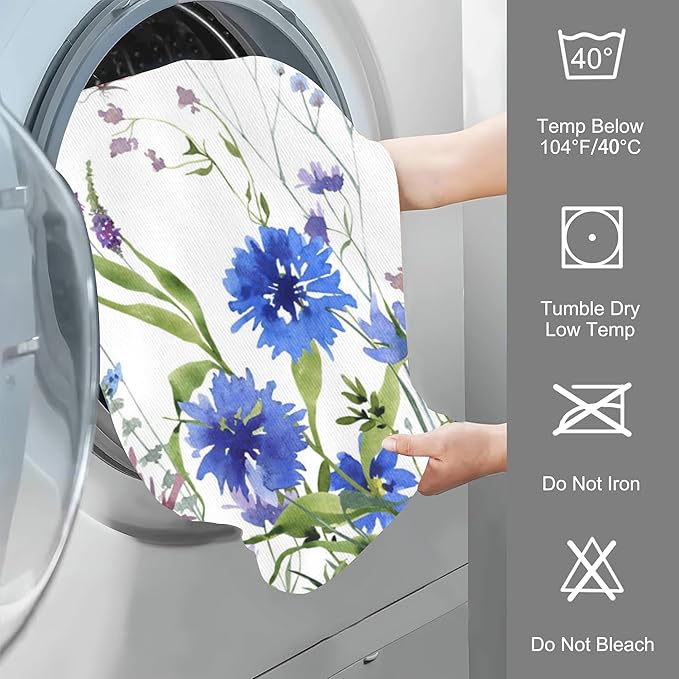 Hand Towels Set of 2 Wildflowers and Butterfly Towels for Bathroom Soft Absorbent Decorative Hand Bath Towels Dish Towels for Kitchen Sports Gym Yoga Home Decor 14 x 28 in