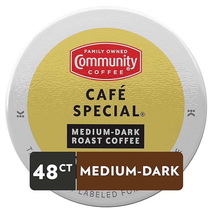 Community Coffee Café Special Medium-Dark Roast Single-Serve Keurig K-Cup Pods 48 Count (Pack of 1)