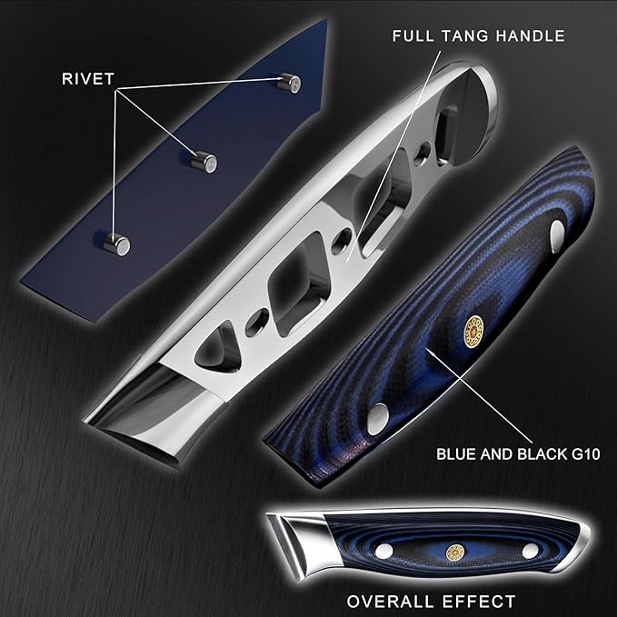 Seido Knives Kanpeki Straight Edge Steak Knives - Set of 4, VG10 Super Steel Cutting Core, Double Beveled Blades for Precision Slicing