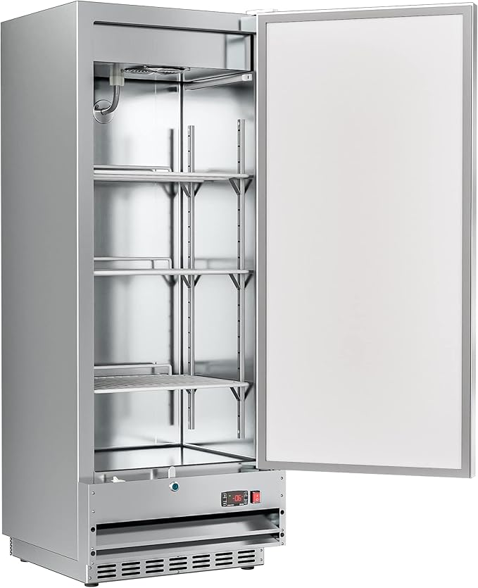 KoolMore Commercial One Door Reach-in Freezer for Restaurant, Cafe, and Cold Food Storage, Stainless Steel Finish, Large 12 Cu. Ft. Capacity, Heavy Duty Kitchen Use (RIF-1D-SS12C)