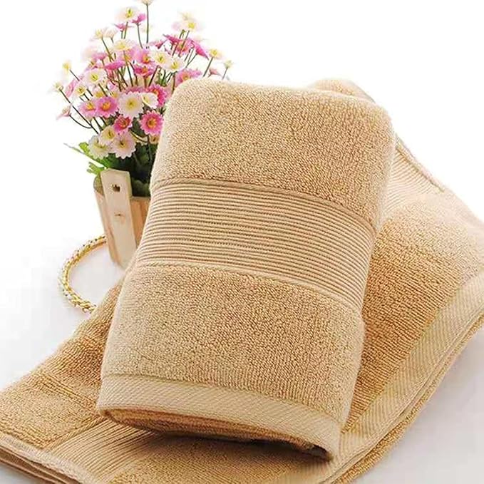 Lchkrep Bathroom Hand Towels (14x30 inch), Home Soft Cotton Super Soft Highly Absorbent Hand Towels for Bath, Hand, Face, Gym and Spa (Beige)