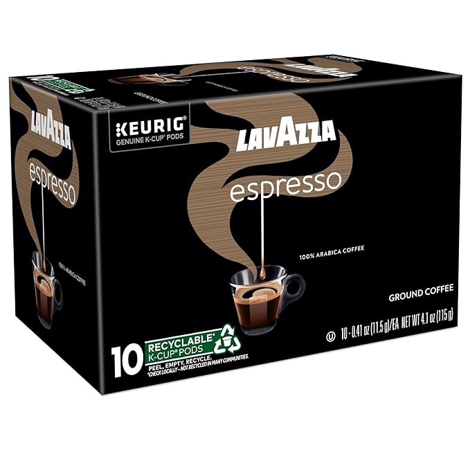 Lavazza Espresso, Single-Serve Keurig K-Cup Pods, Medium Roast Coffee, 60-Count Box (6 Packs of 10)