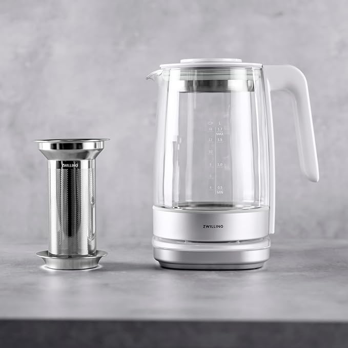 ZWILLING Enfinigy Glass Kettle, Tea Kettle, Silver