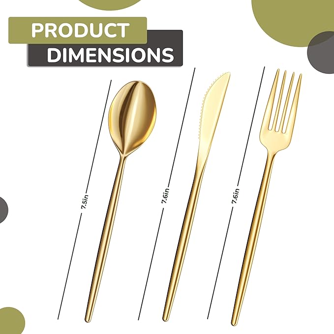 Gold Plastic Forks Disposable Silverware 120 Pack Gold Plastic Cutlery Set Disposable Silverware Set Utensils Forks By Trendables
