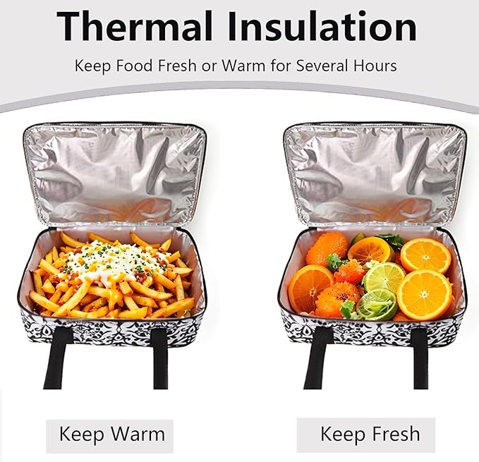 Insulated Casserole Carrier Bag - Portable Thermal Food Delivery Bag for 9x13/11x15 Inch Pan - Keep Meals Hot/Cold 4+ Hours for Catering, Festival Potlucks, Picnics, Family Gathings or Outdoor Events