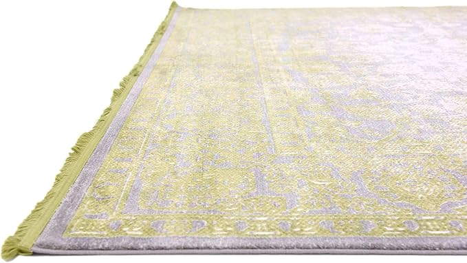 Unique Loom Traditional Classic Intricate Design Distressed Vintage Detail, Area Rug, 8' 0" x 11' 4", Light Green/Gray