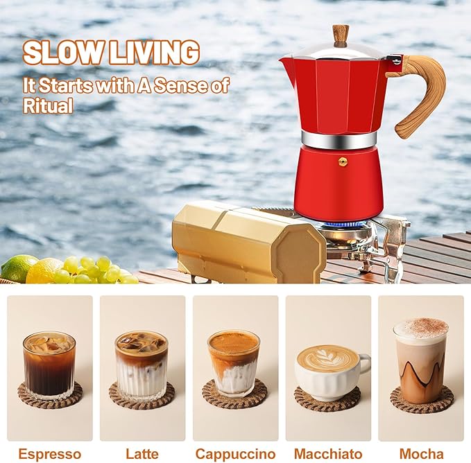 12 Cup Aluminum Espresso Stovetop Moka Pot Express Coffee Maker Percolator Italian Classic Mocha Coffee Machine for Italian and Cuban Cafe Brewing for Home & Camping 600ml 20oz
