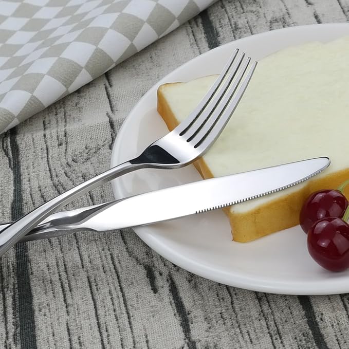 Ggbin 12-Piece Stainless Steel Dinner Forks, 7.87-Inch