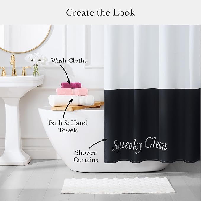 Kate Spade New York Dotted Woven Bath Rug, 17 in x 24 in, Absorbent Bath Mat, Slip Resistant, Made from 100% Cotton, Machine Washable, Marshmallow White