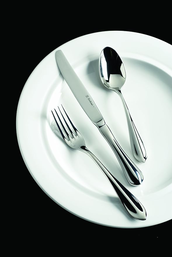 Fortessa Forge 18/10 Stainless Steel Flatware Table Fork, Set of 12,Silver