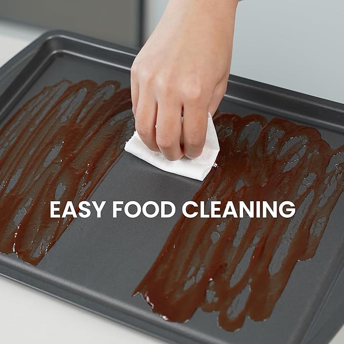 LISI 7 Piece Baking Pans Set Non Stick, Heavy-Duty Carbon Steel Oven Pan Set Include Muffin Pan, Loaf Pan, Cake Pan & Roasting Pan, PFA Free Non Toxic Make a Great Gift for Family