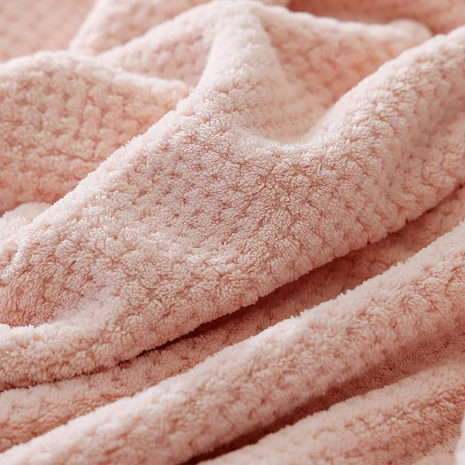 30x60 Inches Extra Large Bath Towels Set Super Soft Absorbent Luxury Microfiber Towels for Bathroom (Pink, 6PCS)