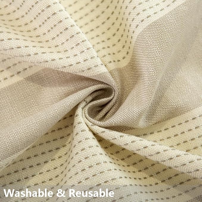 TruDelve Heavy Duty Cotton Table Cloths for 6 Foot Rectangle Tables Fabric Cloth Tablecloths Outdoor Table Cover for Rectangle Tables (86"x55", Gray)