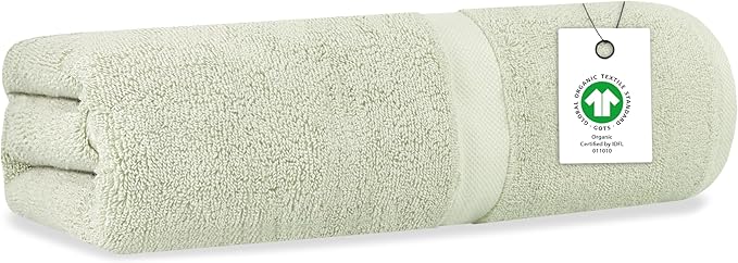 Delara Organic Cotton Luxuriously Plush Bath Towel | GOTS & OEKO-TEX Certified | Premium Hotel Quality Towels | Feather Touch Technology | 650 GSM Long Staple|Soft, Quick Dry & Ultra-Absorbent 30"x58"