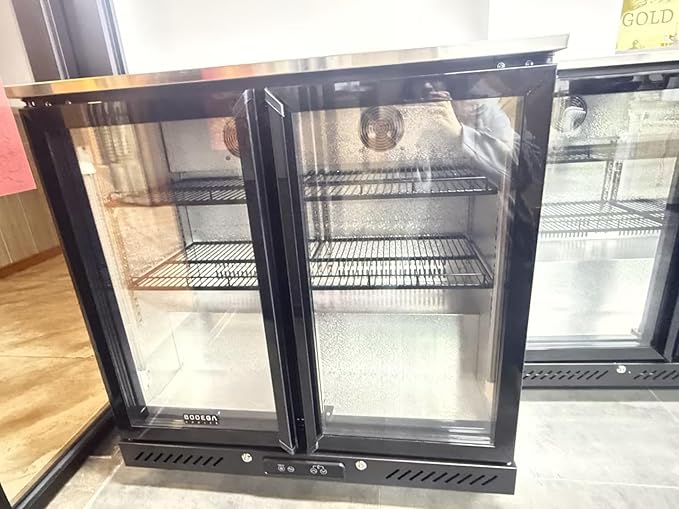 BODEGA BODEGACOOLER Commercial Bar Refrigerator with 2 Glass Door,7.4 Cu.Ft Beverage Refrigerator Cooler,Large Display Bar Cooler Fridge,Adjustable Shelves,Hold Beer,Soda Drinks,Wine