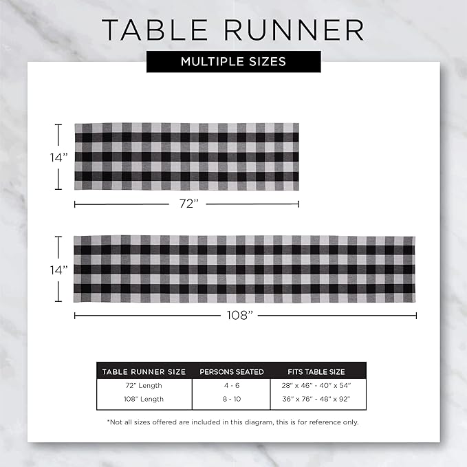 DII Chambray Kitchen, Tabletop Collection, Gray, 14x72 Table Runner