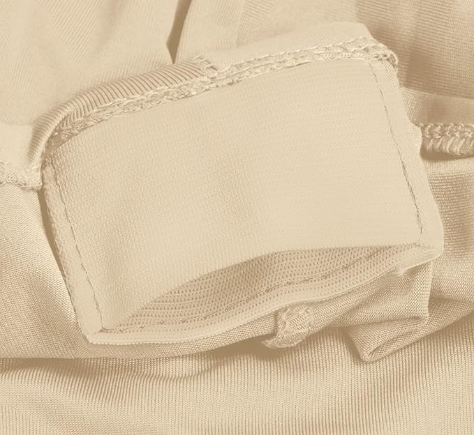 Utopia Kitchen 6FT Spandex Tablecloth [1 Pack, Champagne] 200 GSM Stretch, Fitted, Washable and Wrinkle Resistant Table Cloth Rectangle Cover for Trade Shows, Wedding, Parties [72Lx30Wx30H Inch]