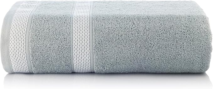 CASA COPENHAGEN Solitaire 6 Pieces Towel Set- Grey Violet, 600 GSM 2 Bath Towel 2 Hand Towel 2 Washcloth, Designed in Denmark Made of Soft Egyptian Cotton for Bathroom, Kitchen & Shower