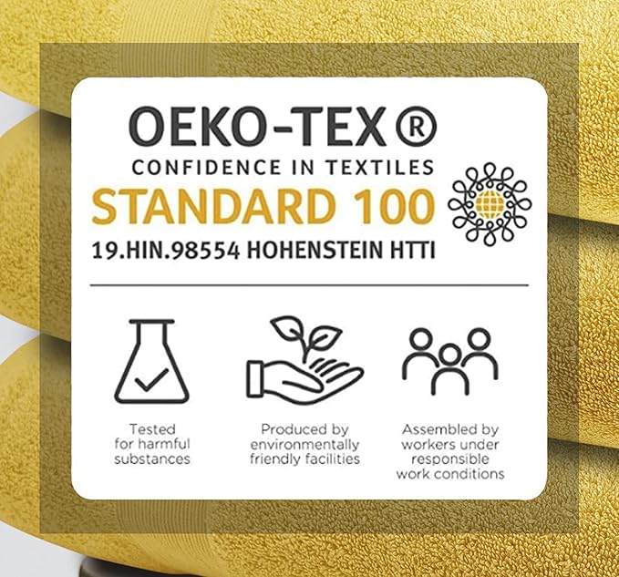 Softolle Luxury Bath Towels Set of 4 (27” x 54”) | Towels for Bathroom | Super Soft | Highly Absorbent Towels for Home, Spa, Gym (Yellow)