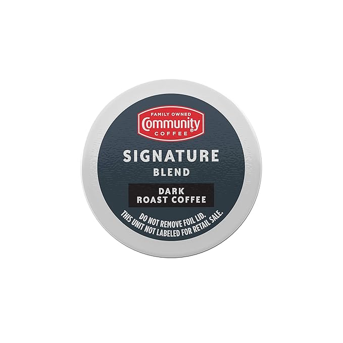 Community Coffee Signature Blend, Dark Roast Coffee Pods, Compatible with Keurig 2.0 K-Cup Brewers, 80 Count (Pack of 1)
